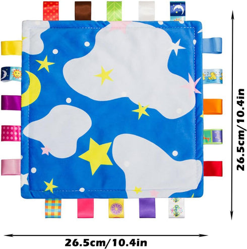 Colorful Baby Security Blanket, Soft Touch Plush Sleep Helper for Kids and Toddlers