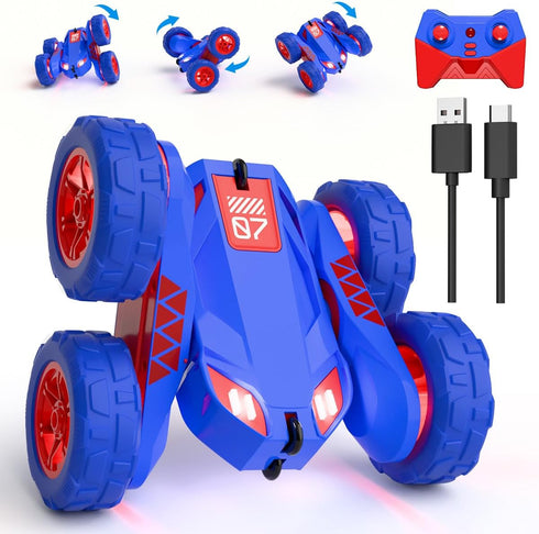 Remote Control Car, Rechargeable RC Cars & Remote Double-Sided Driving 360 Flips