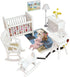 iLAND Miniature Dollhouse Furniture and Accessories, 1/12 Scale Nursery Furniture, Lovely 14pcs