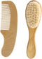 Infant Hair Brush and Comb Kit Wool Brush Set for Newborn Hair
