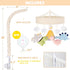 3-Mode Dinosaur Crib Mobile Beige Dino Baby Crib Mobile with Music Box, Nursery Mobile with Triceratops, T-Rex