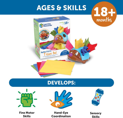 Learning Resources Spike The Fine Motor Hedgehog | Sensory Toys for Kids Ages 18+ Months, Montessori Toys