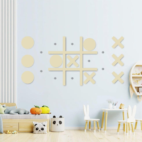 Magnetic Tic Tac Toe Wall-Mount Game, Board Games,Game Room Decor,Kids&Adults Indoor Party Game