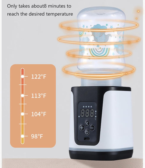 MENGLANSI Fast Heating Portable USB Bottle Warmer Automatic Design for Parents with Night Lamp