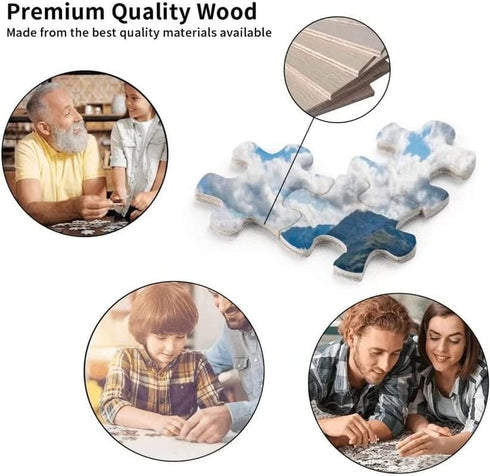 Jigsaw Puzzles 1000 Pieces for Adults - Town of Bar Harbor Maine Seafood Restaurant Classic Puzzle DIY Kit