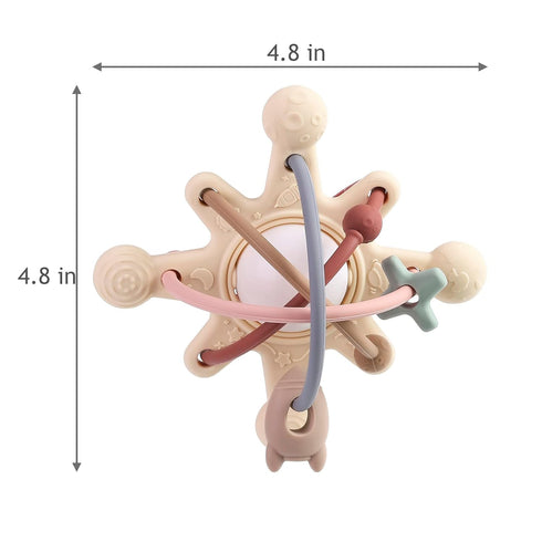 PandaEar Baby Sensory Toys 3 4 5 6 Months, Silicone Montessori Toys, Baby Teething Toy, Infant Rattle Teether Chew Toy Teething Ball Developmental Toy for Babies 0-6 Months 6 to 12 Months