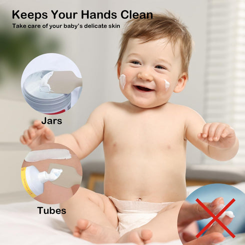 3 Pack Baby Diaper Cream Spatula - Baby Diaper Rash Cream Applicator for Butt Paste Diaper Creams - Diaper Cream Brush