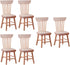 Toyvian 6 pcs Mini Wood Dollhouse Chairs, 1:12 Scale, Miniature Furniture Props for Dollhouse Landscape Garden