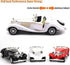 PUXU 1:28 Pullback 6.5in/16.8cm) Scale Diecast Metal Antique Classic Model Cars Collectible Toy Gifts (White,Length