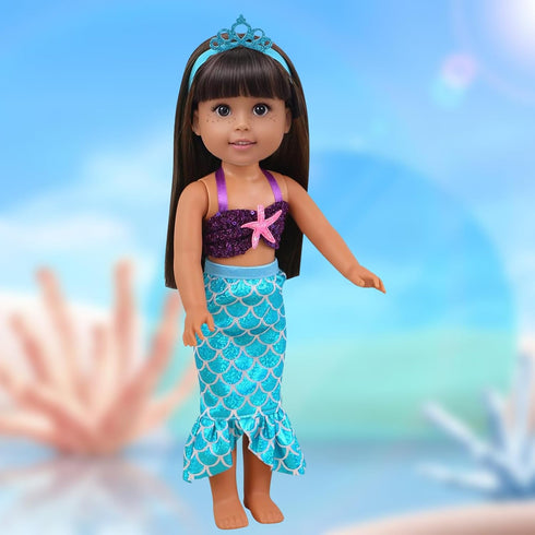 14 inches 14" 10 Sets (14 inch fit for Girl Dolls' Clothes, for Glitter Girl Wellie Wishers Baby Doll, Clothes