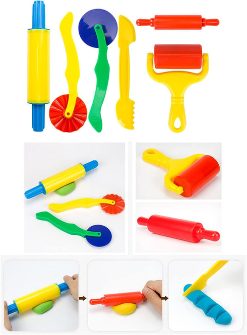 Set 69Pcs Letter Molds Tools for Kids Accessories, Rollers and Cutters, Numeral Various Plastic Animal Molds and Art