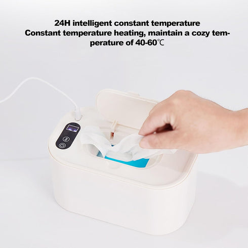 NOENNULL (4 Baby Wipe Warmer Constant Temperature Portable USB Powered Wet Wipe Warmer Dispenser for Home Car Outdoor