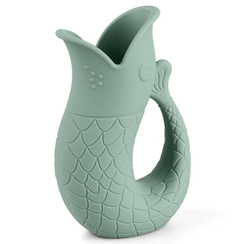 Baby Bath Rinse Cup with Handle, Silicone Shampoo Washing Cup for Kids (Cambridge Blue)