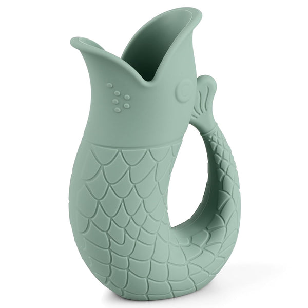 Baby Bath Rinse Cup with Handle, Silicone Shampoo Washing Cup for Kids (Cambridge Blue)
