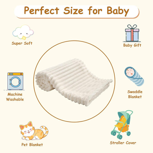 Cozy 30x40 Inch, Soft Fleece Baby Blanket Ultra Baby Blankets for Boys Girls Warm and Lightweight Infant Toddler
