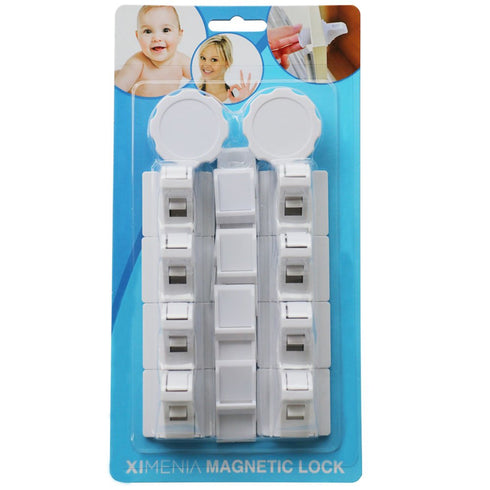 Ximenia Safety Magnetic Cabinet Locks, 8 Locks 2 Keys for Childproofing Drawers and Cabinets