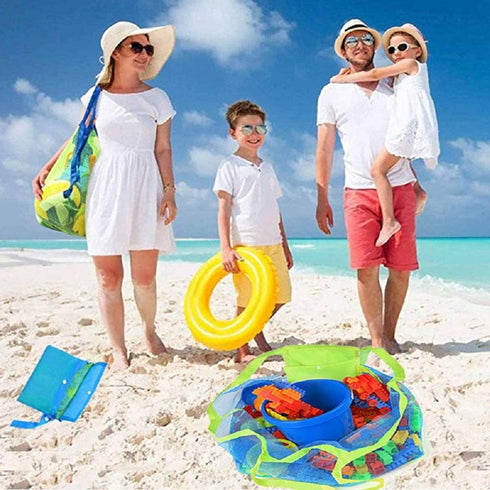 Xplanet Large Mesh Beach Bag for Family Beach Toys, Toy Storage Bag to Keep Away from Sand & Water