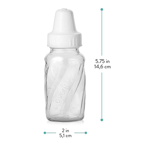 4 Oz, 6 Evenflo Feeding Classic Glass, Twist Bottles, Bottles.