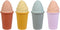 BLUE GINKGO Ice Cream Sand Toys, Silicone Beach Toy Set of 4, Easy Clean Travel-Friendly for Toddlers and Children