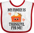 inktastic Thanksgiving Outfit - Thankful Family Baby Bib