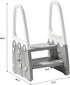 Joylico Two Step Stool with Handrails for Toddler and Kids, Standing Learning Stool Tower for Bathroom Sink, Potty