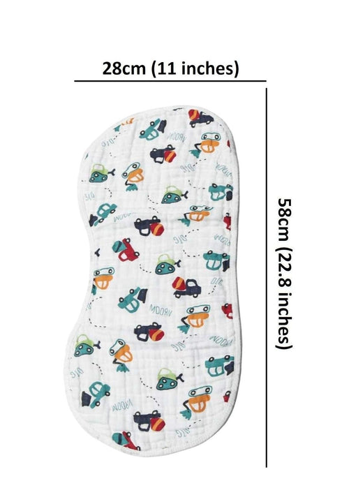 ShoppeWatch 2-Pack 100% 6 BB22 Muslin Burp Cloths Baby Burping Bibs Large Cotton Layers Absorbent Cloth Spit Up Dribble