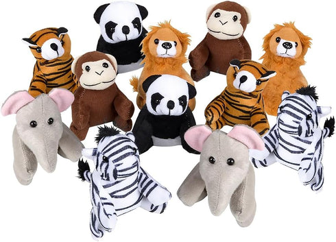 Adventure Planet 5-inch Zoo Animal Plush, Bulk Pack of 12 Pieces