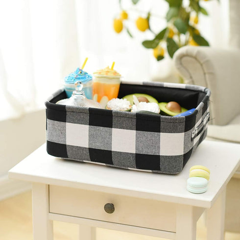 INough Christmas Buffalo Plaid Storage Basket, Collapsible Toy Box for Kids, Baby/Office/Bedroom, Farmhouse Decor.