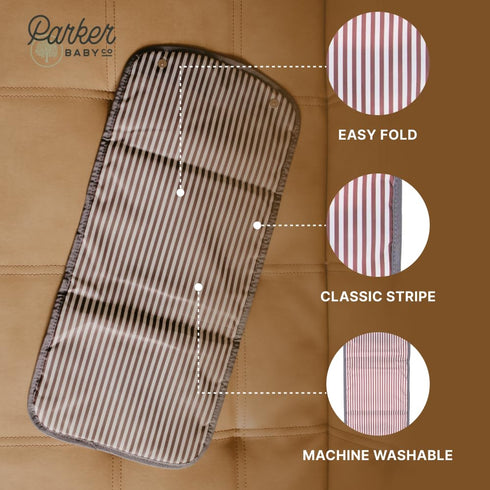 Parker Baby Portable Changing Pad for Diapers | Large & Travel-Friendly Baby Diapers Changing Pad | Leak Free