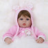 ENADOLL 16 inch Reborn Baby Doll, Realistic Silicone Vinyl Pink Mouse, Weighted Soft Body Gift Set for Ages 3+