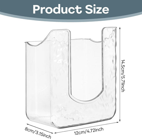 Piriuuo Wipes Dispenser, Wall-Mounted Wipes Holder for Bathroom Clear Wipe Dispenser Flushable Wipe Holder for Bathroom