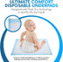 100 Pack,Disposable 17x24 Inches Healqu Baby Changing Pad Liners - Super Soft, Absorbent and Waterproof - Mess-Free