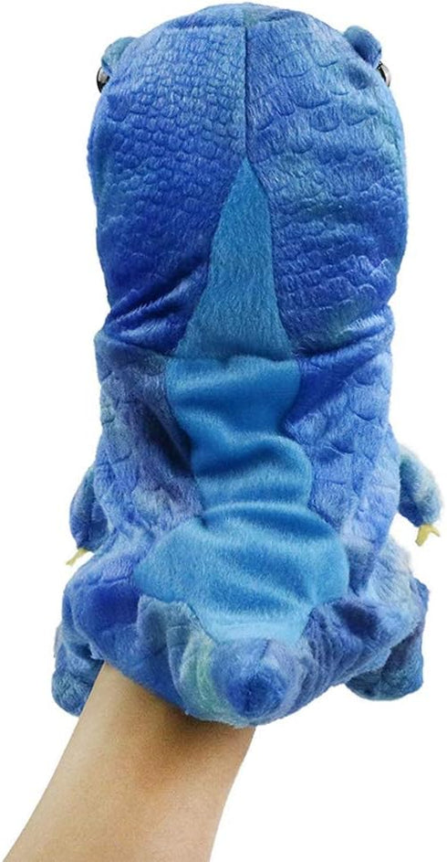 HooYiiok Plush Dinosaur Hand Puppets, Cute Soft Toy for Kids - 11 inches with Movable Mouth for Role Play