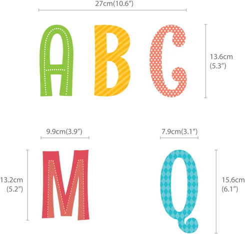 DECOWALL DS8-1701A Uppercase Alphabet ABC Letter Kids Wall Stickers - Peel and Stick Removable Wall Decals