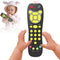 Baby TV Remote Toy - Realistic Play Remote Control for Toddlers with Light and Sound, English, French, Spanish.