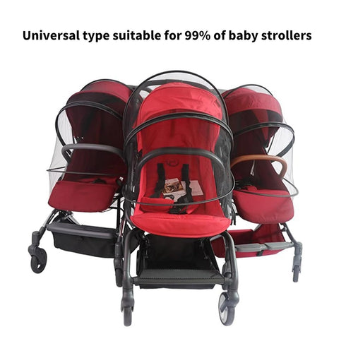 CATHATRR Pushchair Canopy Netting Covers Strollers Net for Baby Carriers Breathable Full Coverage Net Shield
