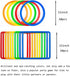 Hopscotch Squares and Ring Games - 11in/15in with 25 Connectors for Kids - Balance Agility Training Obstacle Course