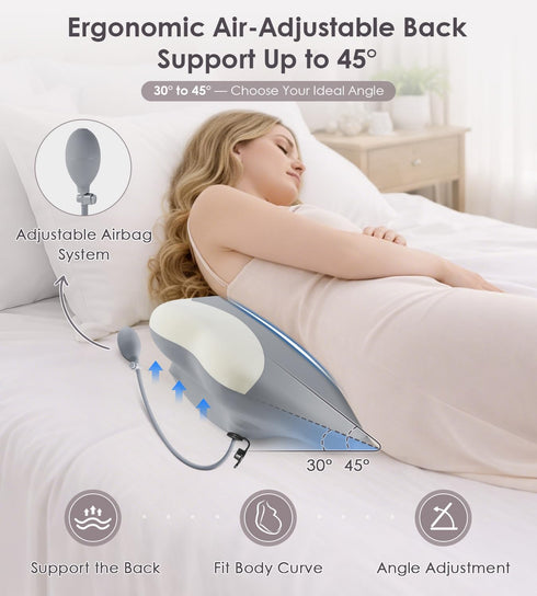 Pregnancy Pillows for Sleeping, Memory Foam Maternity Pillow Support for Back Belly HIPS, Adjustable Travel Wedge