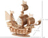 3D Wooden Puzzles for Adults, DIY Pirate Ship Model Kit and Room Decoration, Educational Desk Toys