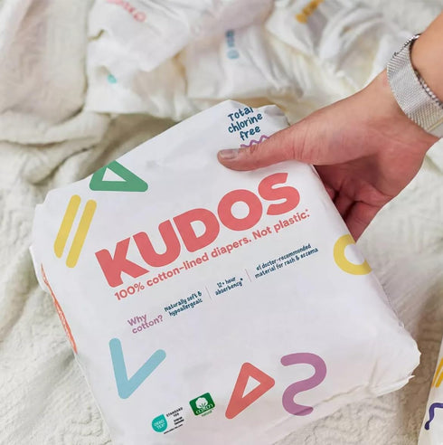 Generic 100% 1-70 Count Kudos Chlorine Free Premium Diapers, Cotton-Lined - Ultra Soft, Size