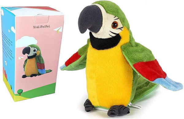 Talking Parrot Electronic Pet Toy - Repeats What You Say with Cute Voice, Plush Toy for Kids Gift Party