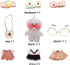 9 Kids12inch (1White Duck Stuffed Animal Toy with Outfits and Accessories to Match DIY Dress Up Clothes for Duck Plush