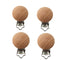 5pcs Beech Wood Pacifier Clips - 3cm Holder Teething Grasping Suspender Clips for DIY