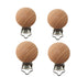 5pcs Beech Wood Pacifier Clips - 3cm Holder Teething Grasping Suspender Clips for DIY