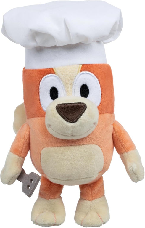 Bluey Friends Plush Soft Toy, Chef Bingo with Chef Hat and Spatula