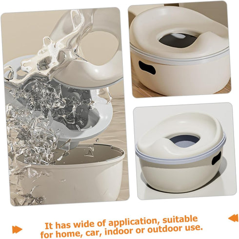 TEHAUX Portable Boys and Girls Training Potty Toilet Seat Potty Training Toilet for Realistic Design Travel Home Car