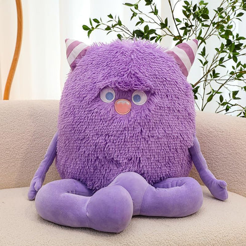 Cute Monster Plush Toy,12.6''Soft Monster Stuffed Animal Plush Pillow,Birthday Halloween Christmas Plush Gifts for Kids Boys Girls (Purple)