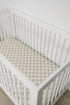 Taupe Checkered Muslin Crib Sheet by Mebie Baby, Soft and Breathable Bed Sheets for Babies, Modern Neutral Bedding