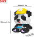 Larcele Micro Building Blocks Animal Set, DIY Mini 3D Building Toy Bricks,378 Dots KLJM-10 (Spring Panda)