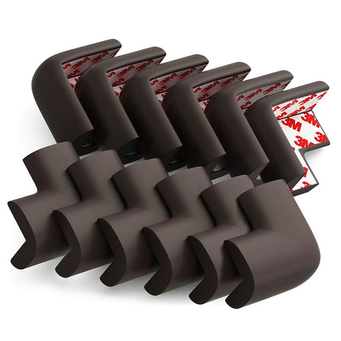 DYKESON Soft Corner Protector, Baby Safety Cushion, Corner Bumpers for Furniture, 12 Pack, Brown